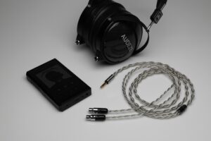 Grand pure Silver awg20 multistrand litz Audeze LCD5 LCD3 LCDX LCD4 LCD-MX4 LCD-4z LCD-24 MM-500 headphone upgrade cable by Lavricables